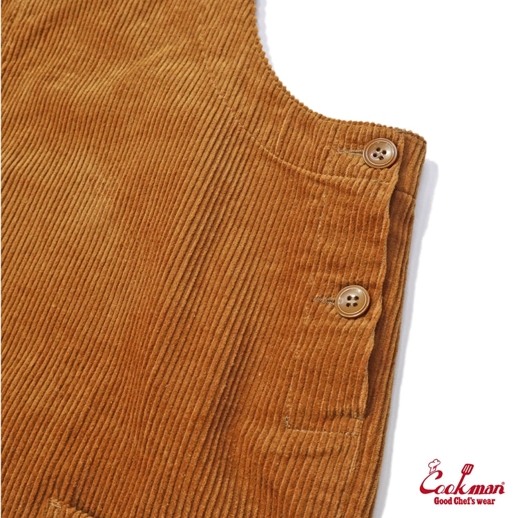 Cookman Fisherman's Bib Overall - Corduroy : Brown