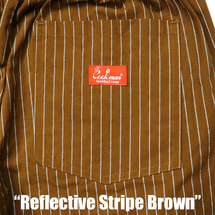 Cookman Chef Pants - Reflective Stripe : Brown