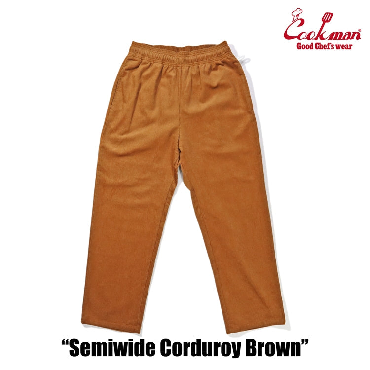 Cookman Chef Pants Semiwide- Corduroy : Brown