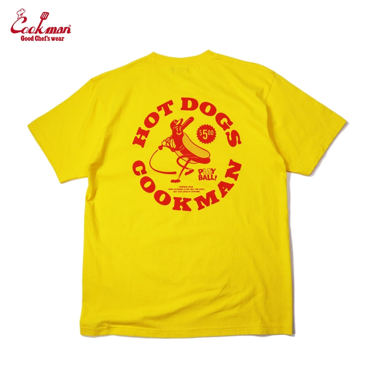 Cookman T-shirts - Hot Dog Hitter : Yellow