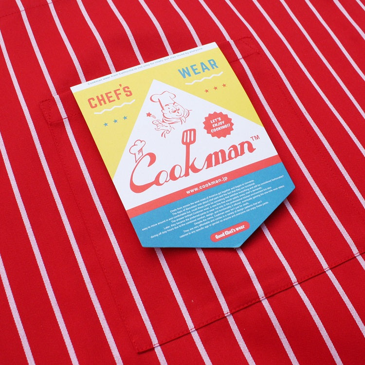 Cookman Waist Apron - Stripe : Red