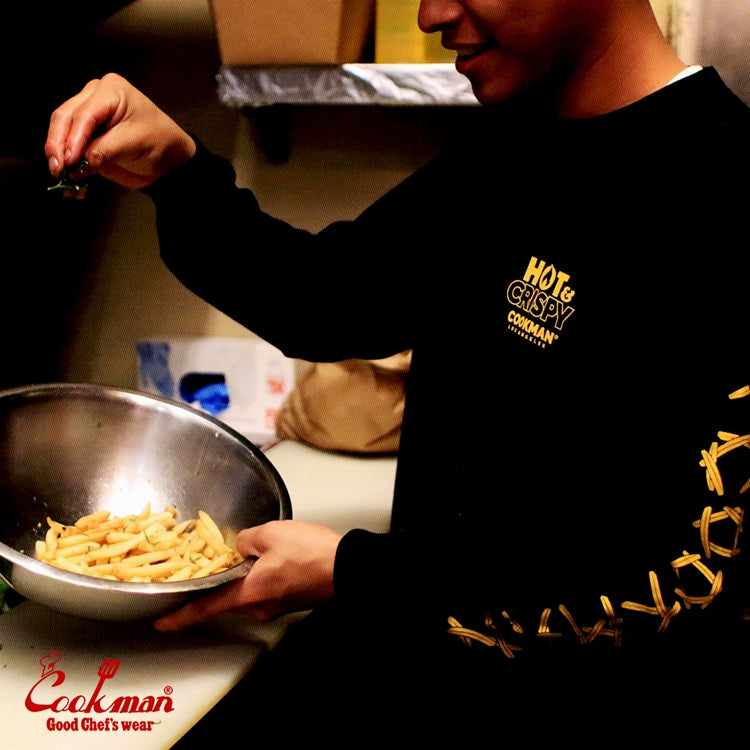 Cookman Long Sleeve T-shirts - French Fries : Black