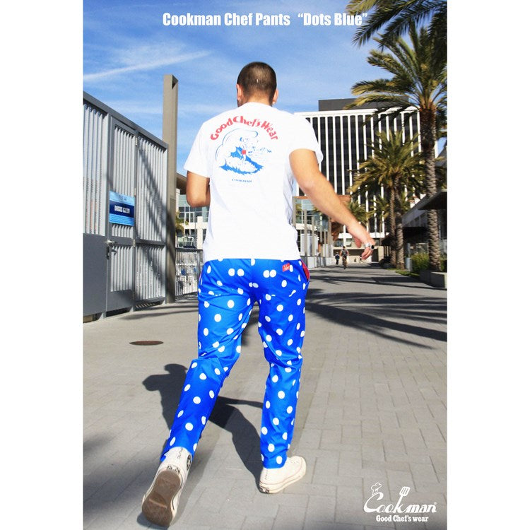 Cookman Chef Pants - Dots : Blue