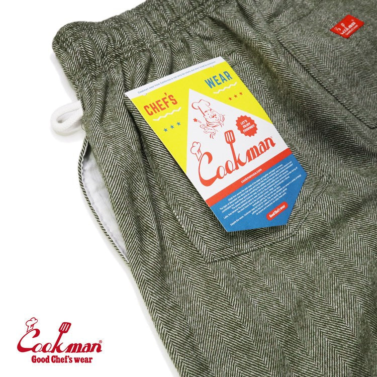 Cookman Chef Pants - Milk Tweed : Olive