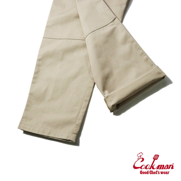 Cookman Chef Pants - Double Knee Ripstop : Beige