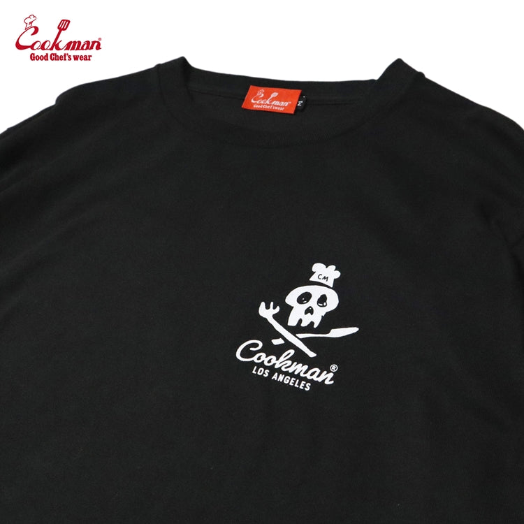 Cookman Long Sleeve T-shirts - Skull : Black