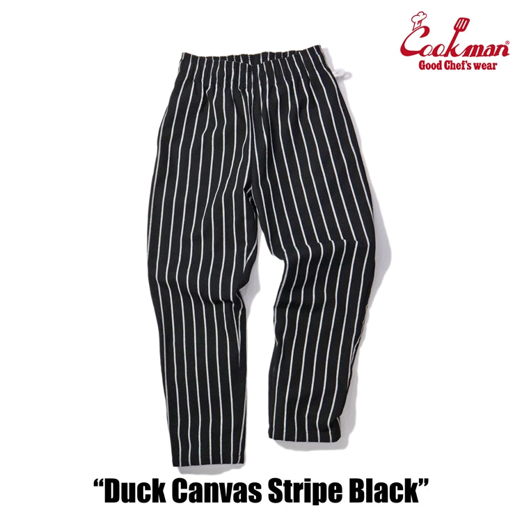 Cookman Chef Pants - Duck Canvas Stripe : Black