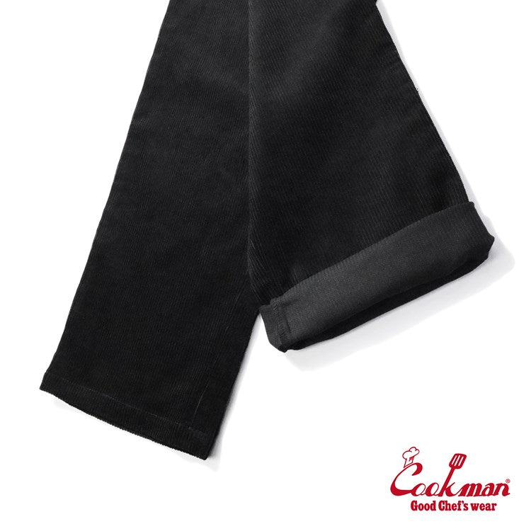 Cookman Chef Pants Semiwide- Corduroy : Black