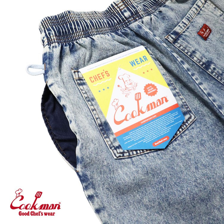 Cookman Chef Pants - Snow Washed Denim : Blue