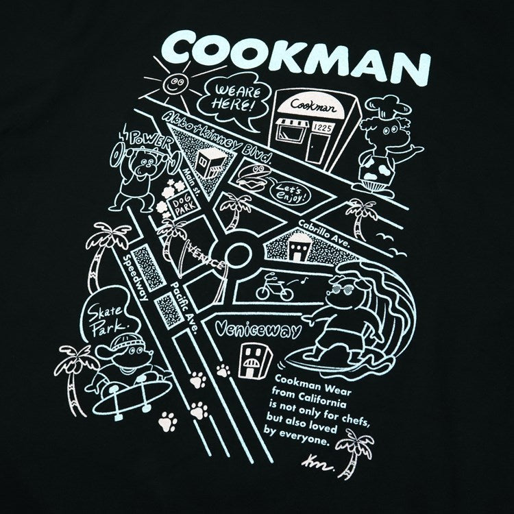 Cookman T-shirts -Kate Venicebeach map : Black