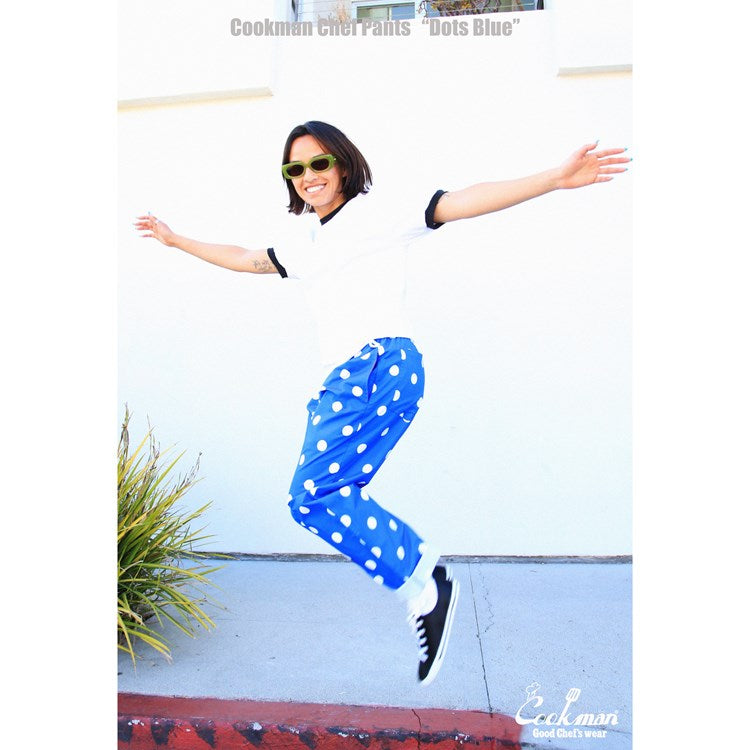 Cookman Chef Pants - Dots : Blue