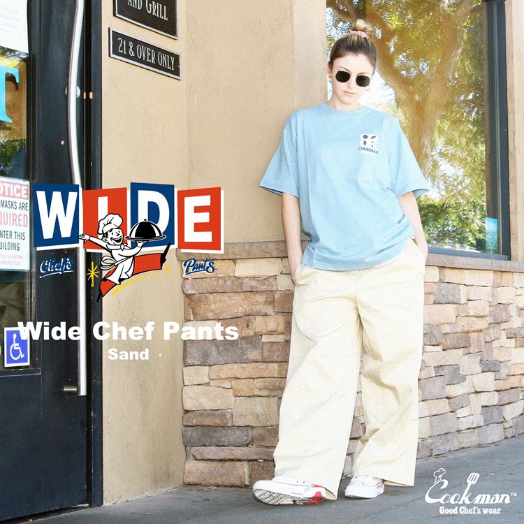 Cookman Wide Chef Pants - Sand