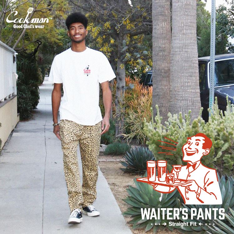 Cookman Waiter's Pants (stretch) - Leopard