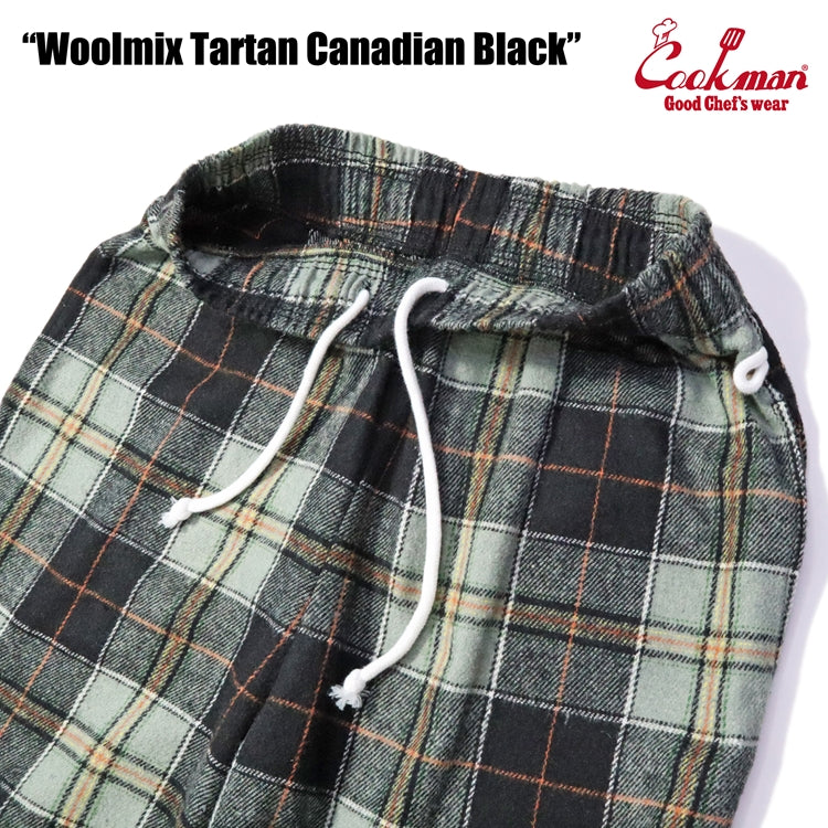 Cookman Chef Pants - Woolmix Tartan : Canadian Black