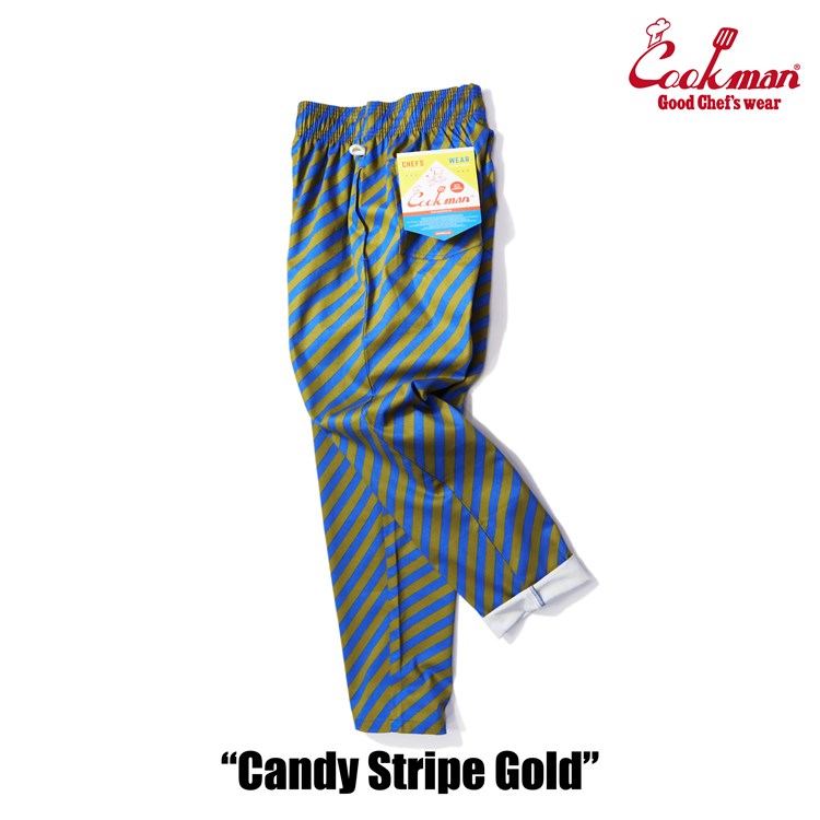 Cookman Chef Pants - Candy Stripe : Gold