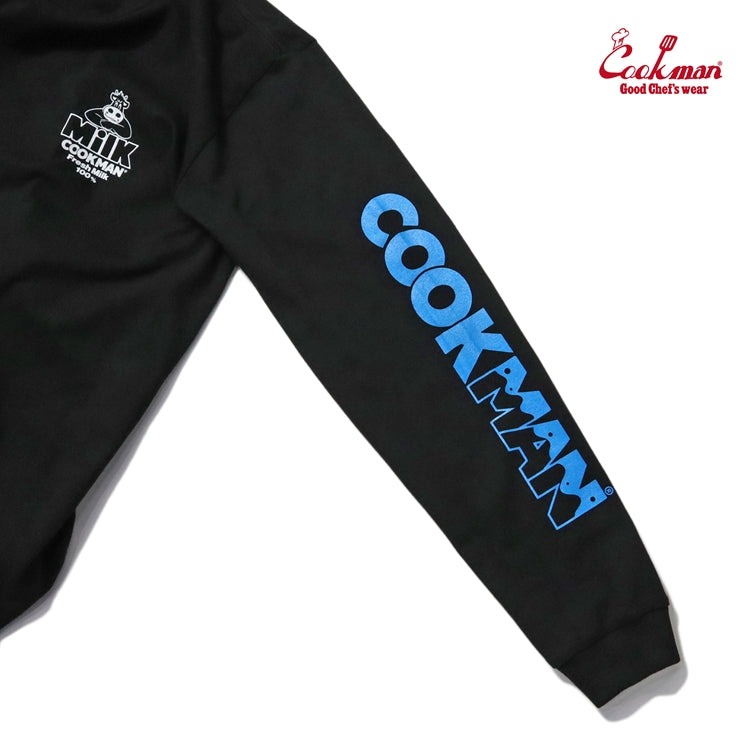 Cookman Long Sleeve T-shirts - Milk : Black