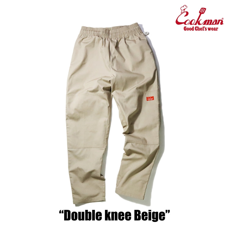 Cookman Chef Pants - Double Knee Ripstop : Beige