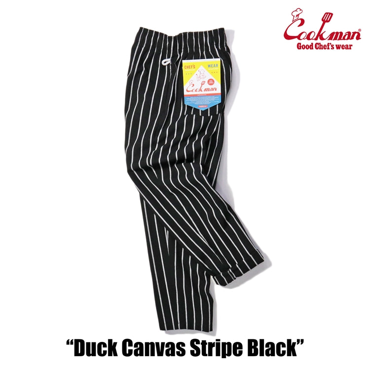 Cookman Chef Pants - Duck Canvas Stripe : Black