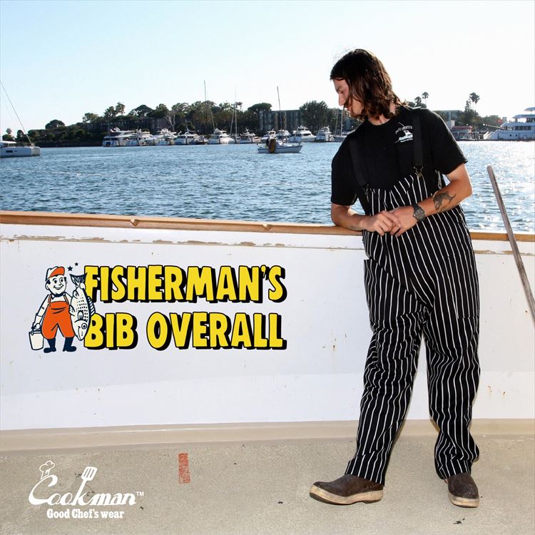 Cookman Fisherman's Bib Overall - Stripe : Black