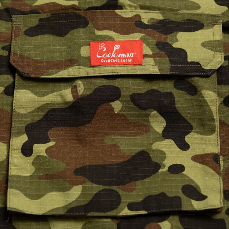 Cookman Chef Pants Cargo - Ripstop : Camo Green (Woodland)