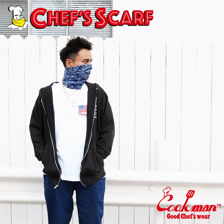 Cookman Chef's Scarf - Paisley : Navy