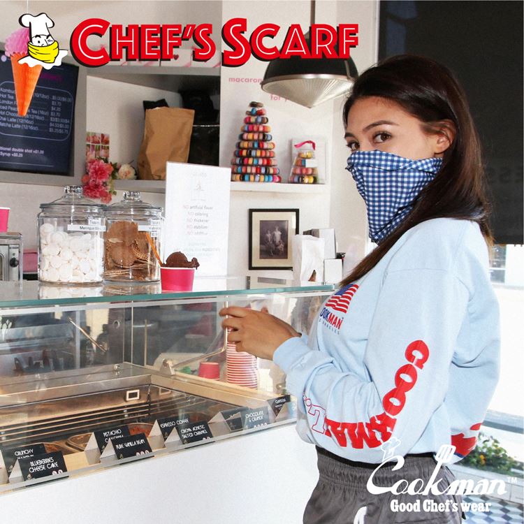 Cookman Chef's Scarf - Gingham : Navy