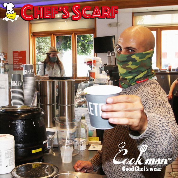 Cookman Chef's Scarf - Camo Green  (Woodland)