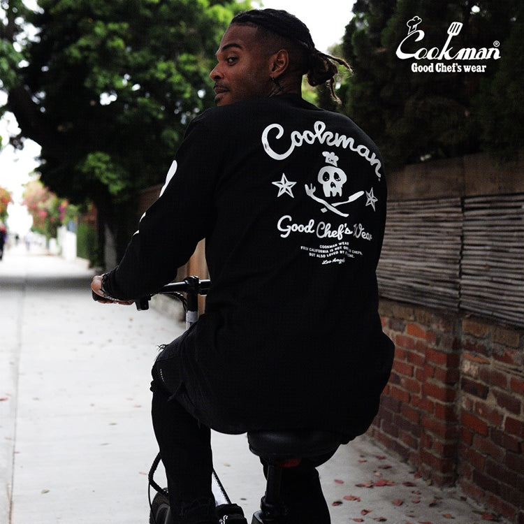 Cookman Long Sleeve T-shirts - Skull : Black