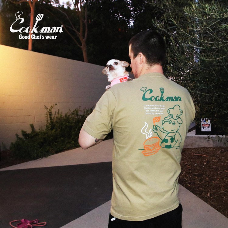 Cookman T-shirts - Kate Dog chef : Beige