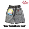 Chef Short Pants - Snow Washed Denim: Black