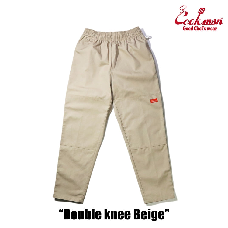 Cookman Chef Pants - Double Knee Ripstop : Beige