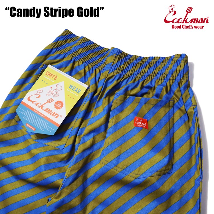 Cookman Chef Pants - Candy Stripe : Gold