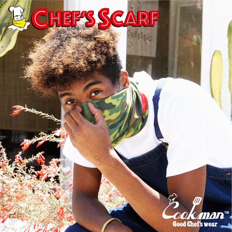 Cookman Chef's Scarf - Camo Green  (Woodland)