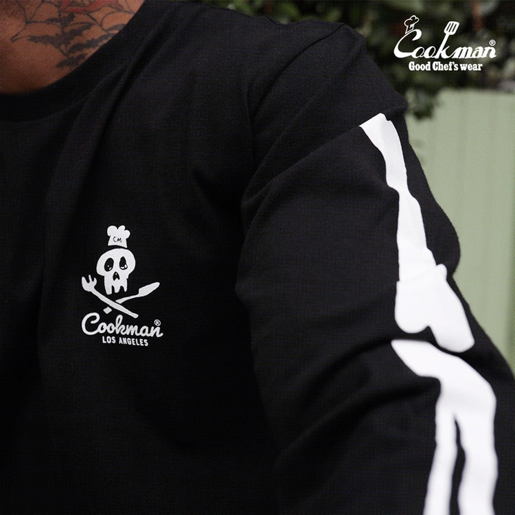 Cookman Long Sleeve T-shirts - Skull : Black