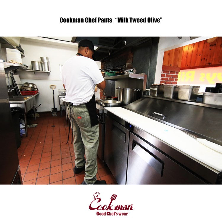 Cookman Chef Pants - Milk Tweed : Olive