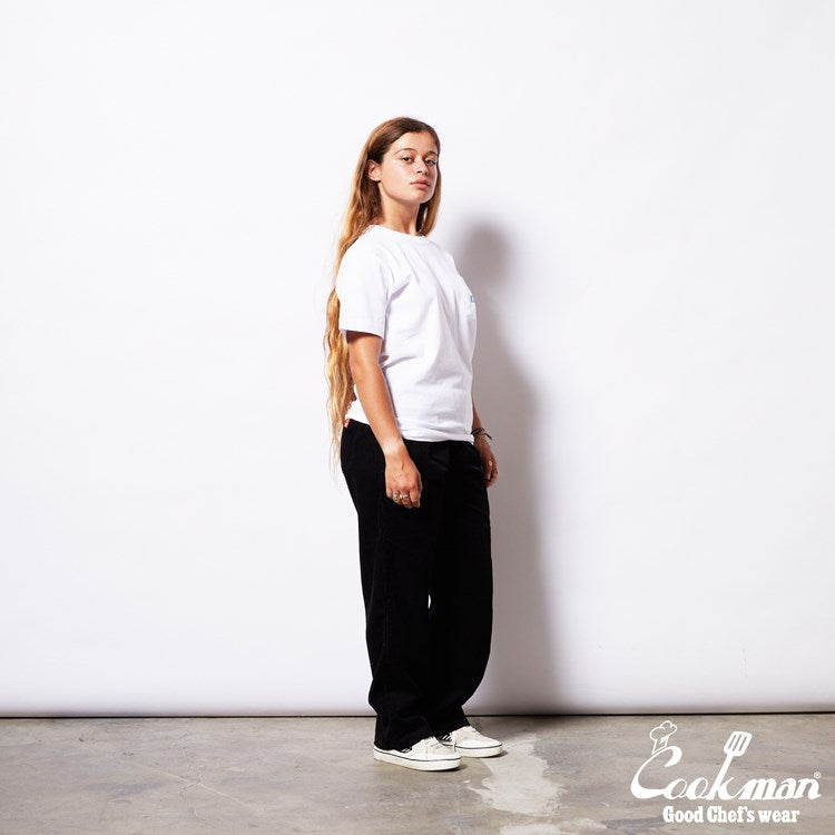 Cookman Chef Pants Semiwide- Corduroy : Black