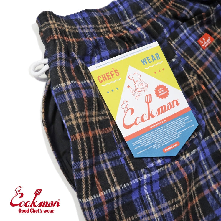 Cookman Chef Pants - Woolmix Tartan : Scottish Navy