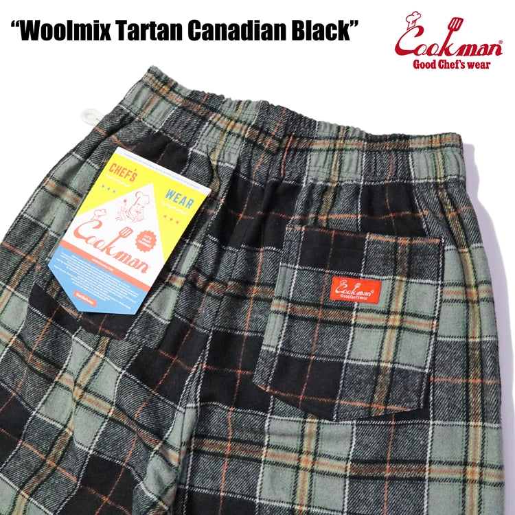 Cookman Chef Pants - Woolmix Tartan : Canadian Black