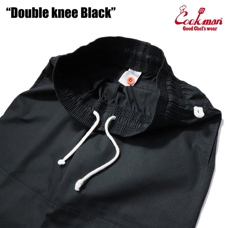 Cookman Chef Pants - Double Knee Ripstop : Black