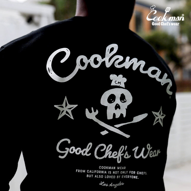 Cookman Long Sleeve T-shirts - Skull : Black