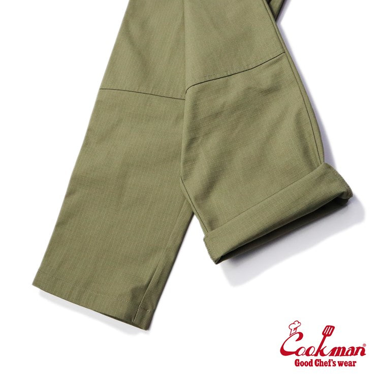 Cookman Chef Pants - Double Knee Ripstop : Olive