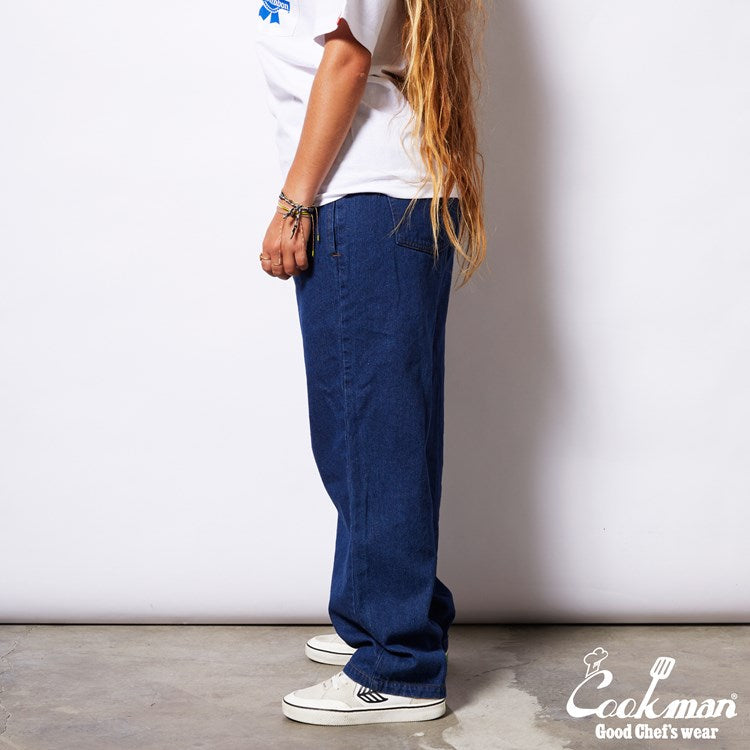 Cookman Chef Pants Semiwide- Denim : Navy