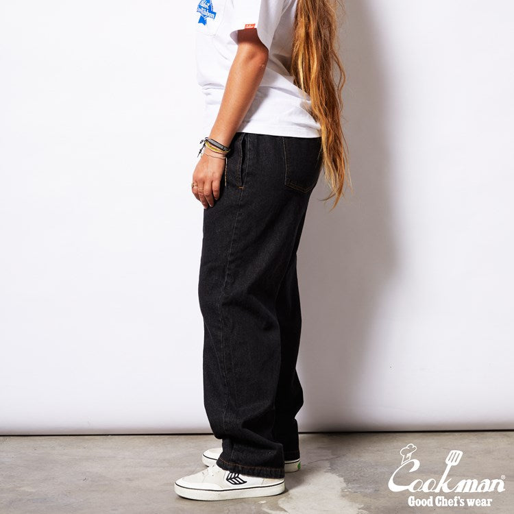 Cookman Chef Pants Semiwide- Denim : Black