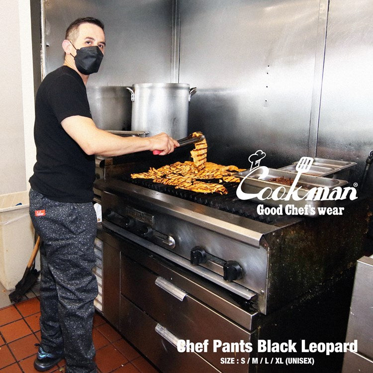 Cookman Chef Pants - Black Leopard