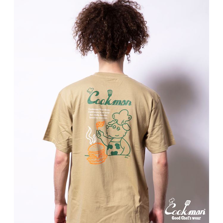 Cookman T-shirts - Kate Dog chef : Beige