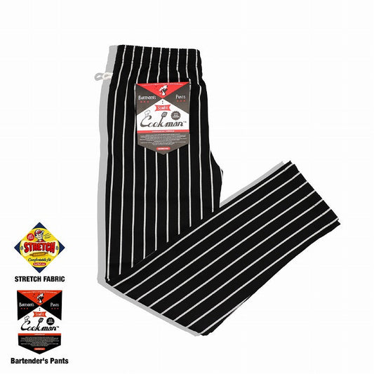 Cookman Bartender's Pants - Stripe : Black