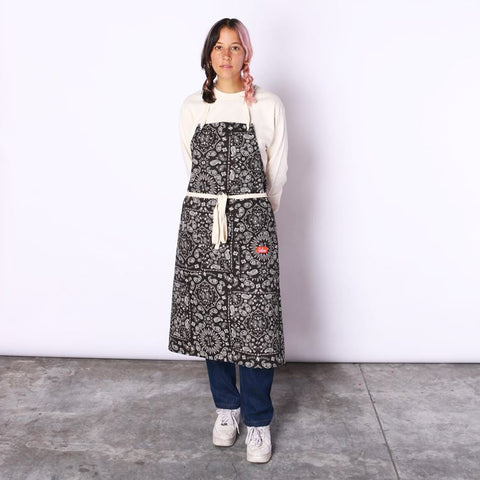 Long Apron - Paisley : Black