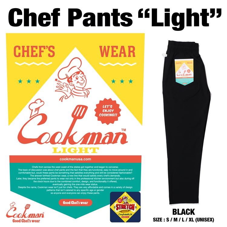 Cookman Chef Pants - "Light" : Black