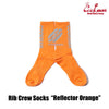 Cookman Rib Crew Socks - Reflector : Orange