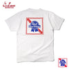 Cookman T-shirts - Pabst Ribbon Checker : White